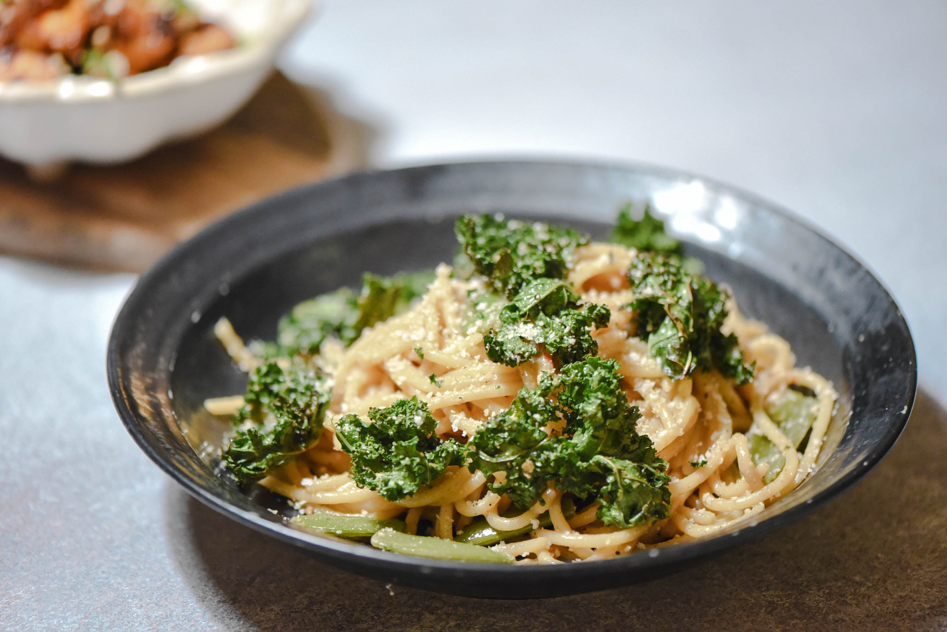kale miso pasta