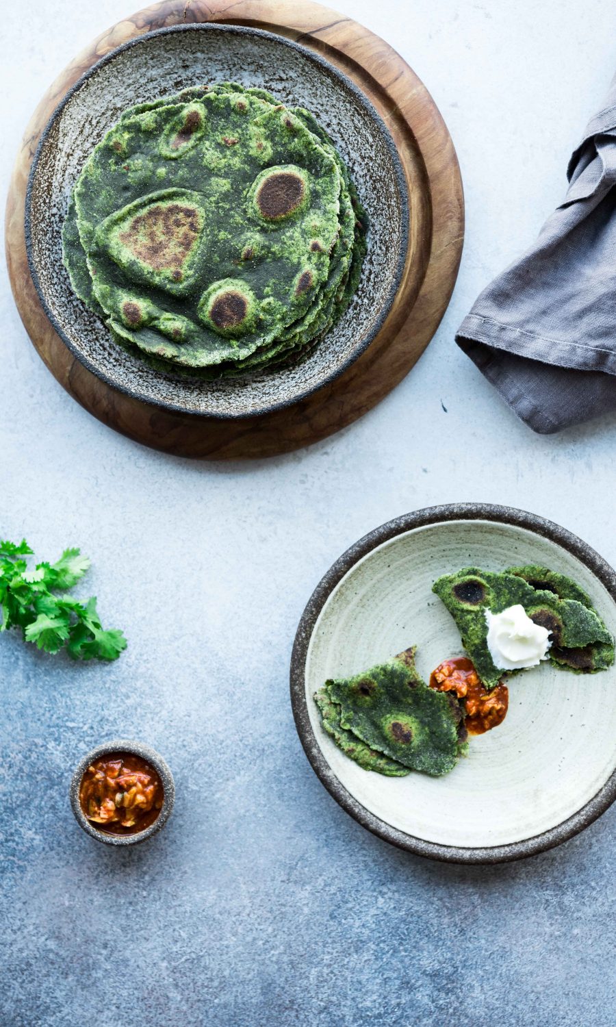 Gluten-Free Spinach Flatbreads